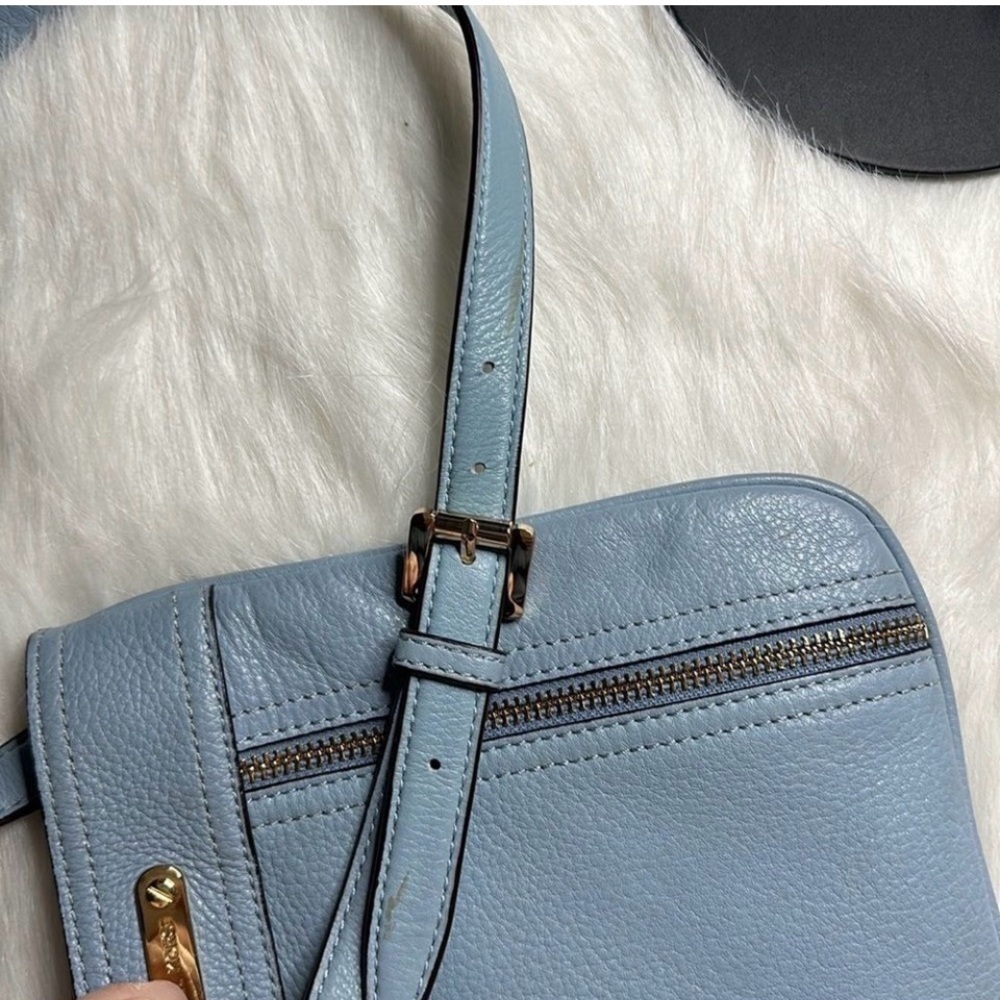 Michael Kors Light Blue Leather Crossbody Bag